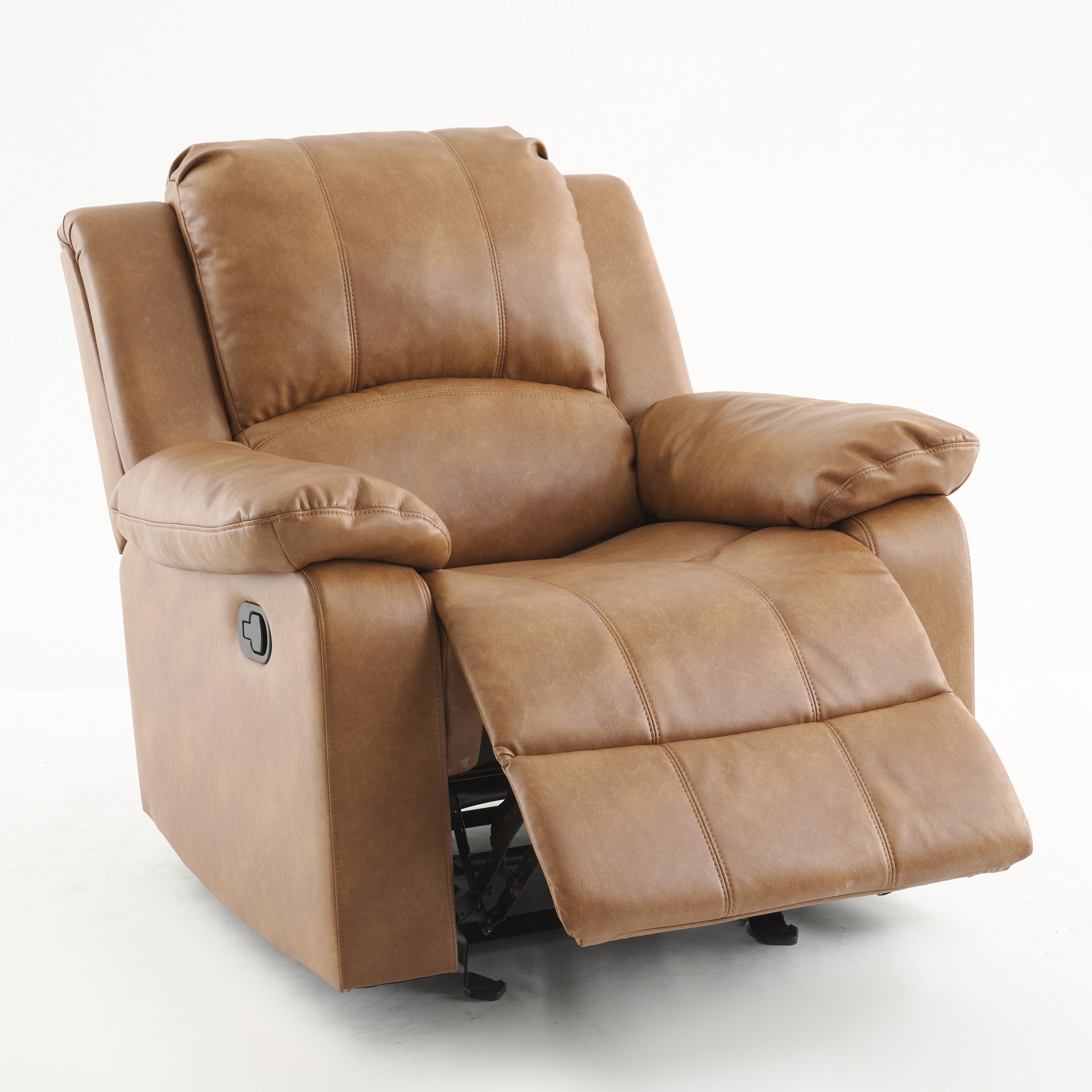 Tan cheap leather glider