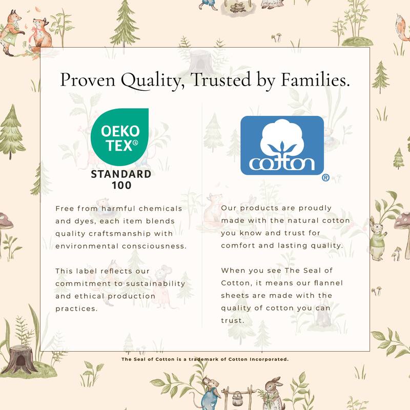 Linery & Co. Ultra-Soft Turkish Cotton Flannel Christmas Print Sheet Set