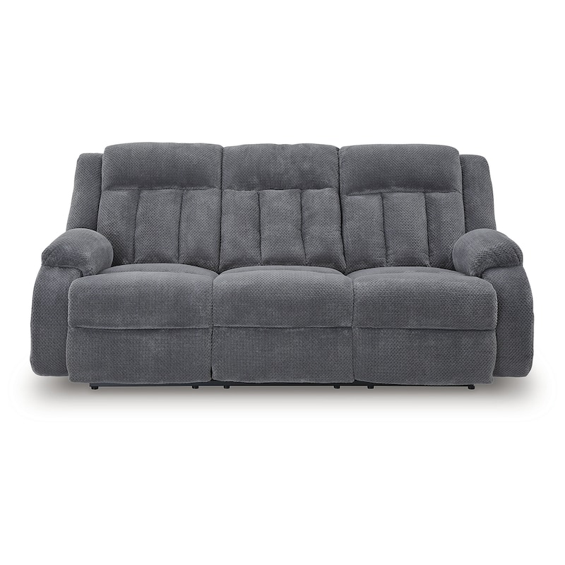 Signature Design by Ashley Free Wake Power Reclining Sofa with Drop Down Table - 85"W x 40"D x 40"H