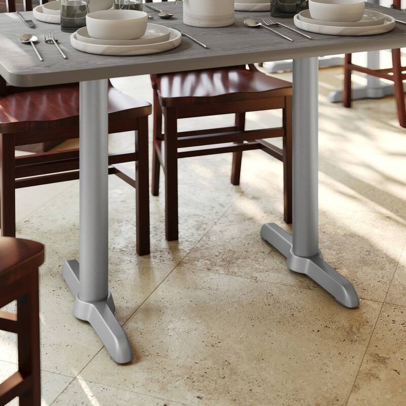 5" x 22" Restaurant Table T-Base with 3" Dia. Table Height Column - 5"D x 22"W x 28"H