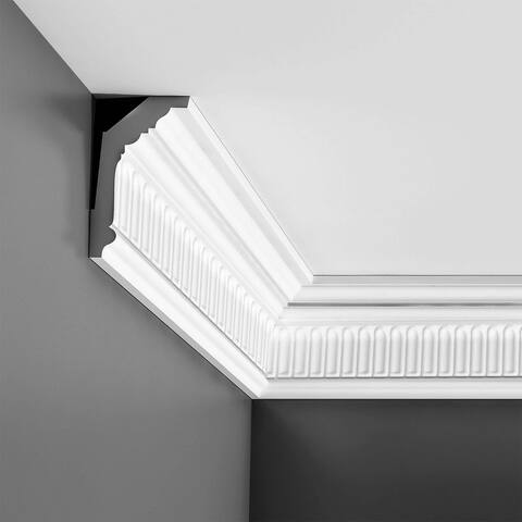 Orac Decor High Density Polyurethane Crown Moulding Primed White Face 5-1/2in x Long 78in