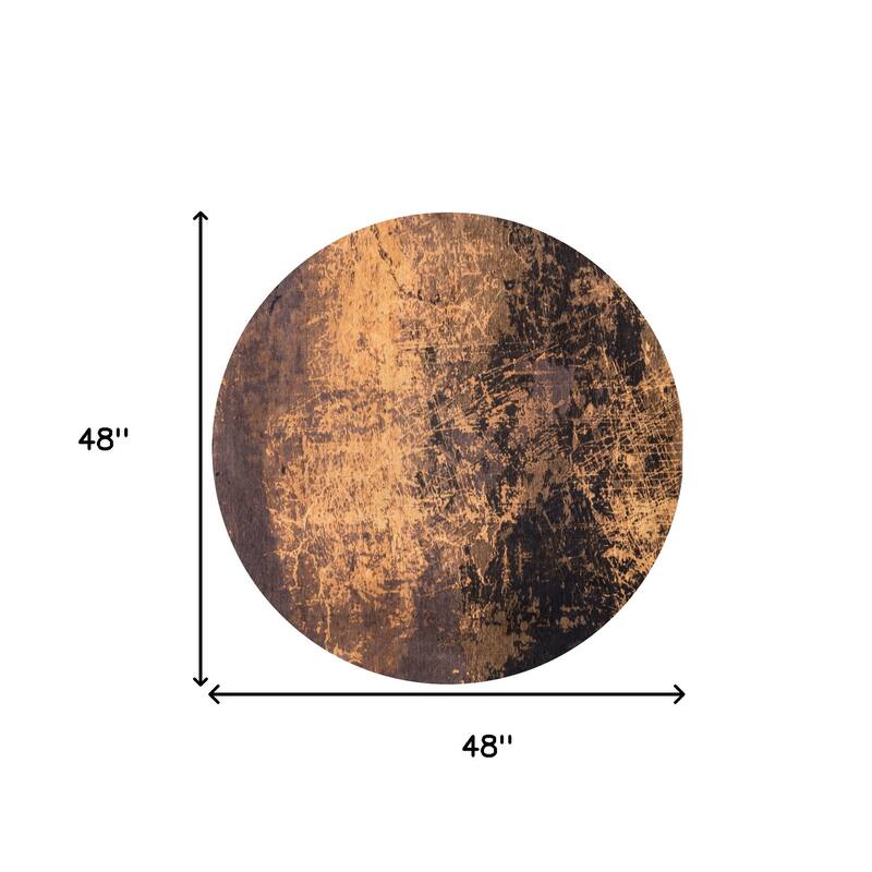 Haciv Geometric Abstract Modern Non Skid Woven Area Rug By HomeRoots - 48' X '48' X '0.12