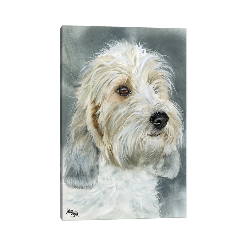 iCanvas "Happy Go Lucky - Petit Basset Griffon Vendeen" by Judith Stein Canvas Print