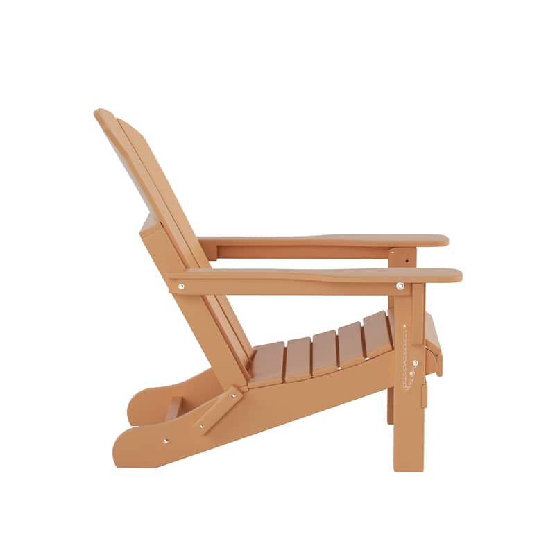 Polytrends Laguna Hdpe All Weather Outdoor Patio Foldable Adirondack Chairs (Set Of 8)