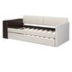 preview thumbnail 15 of 16, Upholstery Daybed with Storage Arm, Trundle, Cup Holder and USB Design