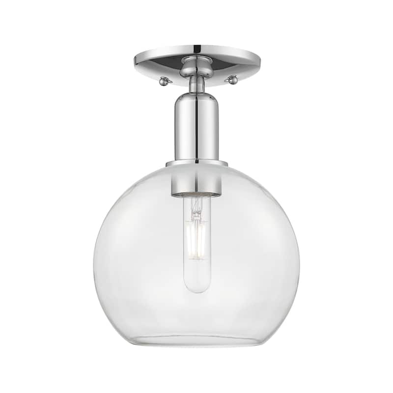 Innovations Lighting 716-1C-12-8 Athens Semi-Flush Athens 8" Wide - Polished Chrome / Clear