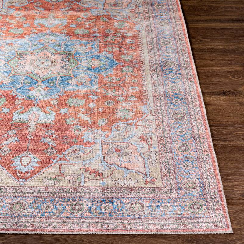 Artistic Weavers Abhishek Distressed Traditional Machine Washable Area Rug