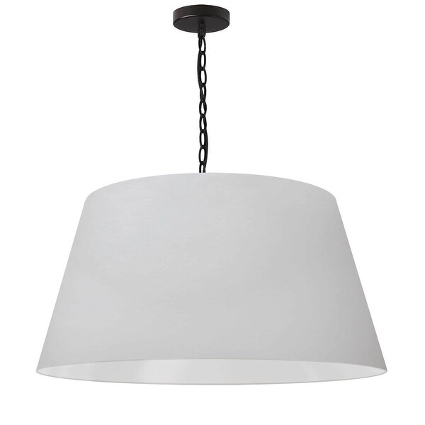 1LT Brynn Large Pendant, JTone WHT Shade, Black. Opens flyout.
