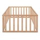 preview thumbnail 8 of 35, Twin Solid Wood Floor Bed with Fence & Door - Safe for Toddlers, Kids & Babies