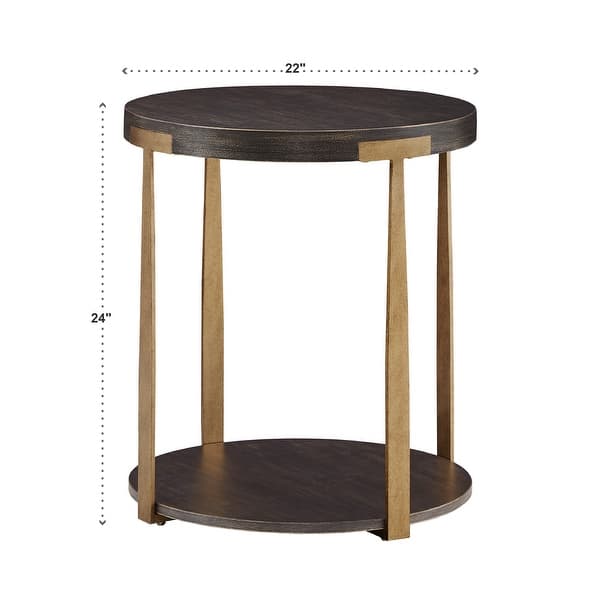 View of Jensen Wood and Metal T-Brace Tables by iNSPIRE Q Artisan - Bed Bath ...