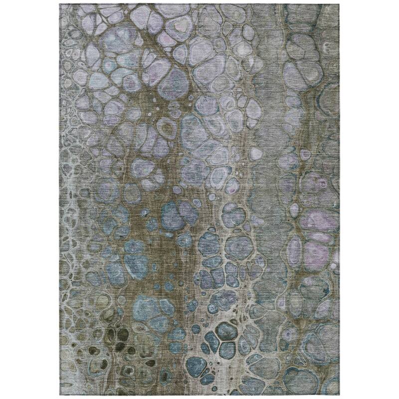 HomeRoots Abstract Transitional Rectangle Outdoor Rug