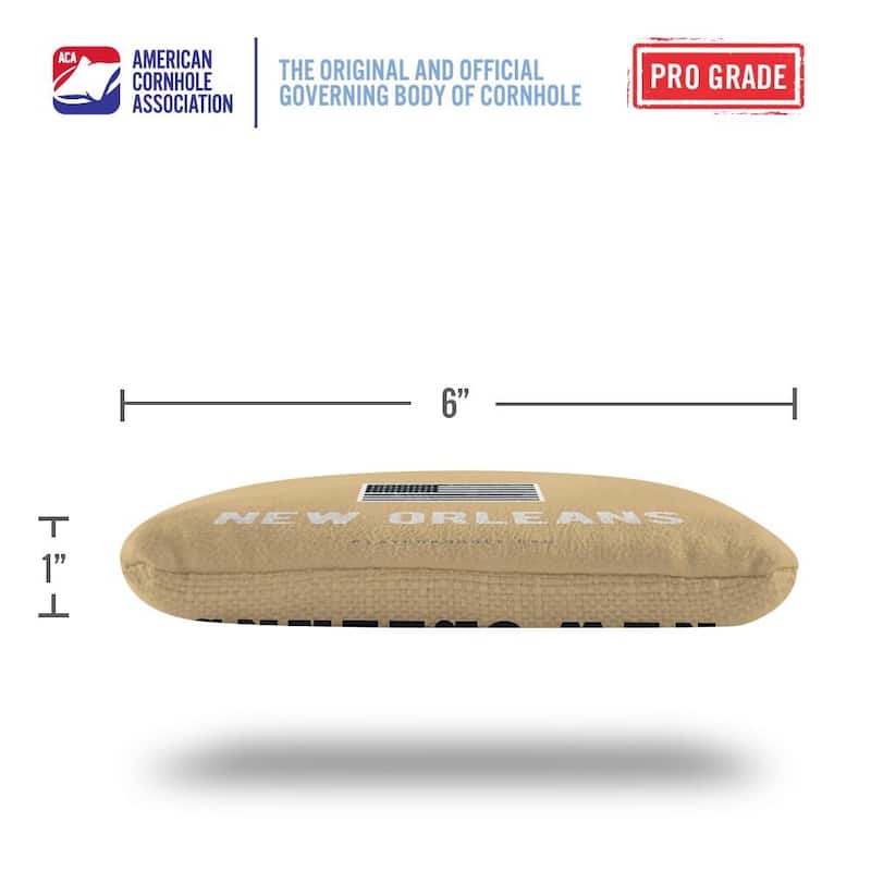 New Orleans Football Gold Dual Sided Cornhole Bags
