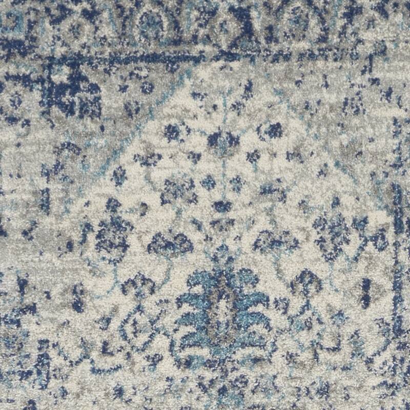 HomeRootsFloral Medallion Transitional Runner Area Rug - 87' X '27' X '0.5