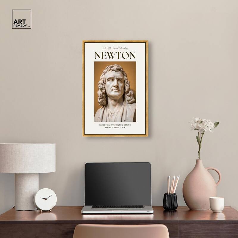 Newton's Likeness in Marble Canvas by Art Remedy