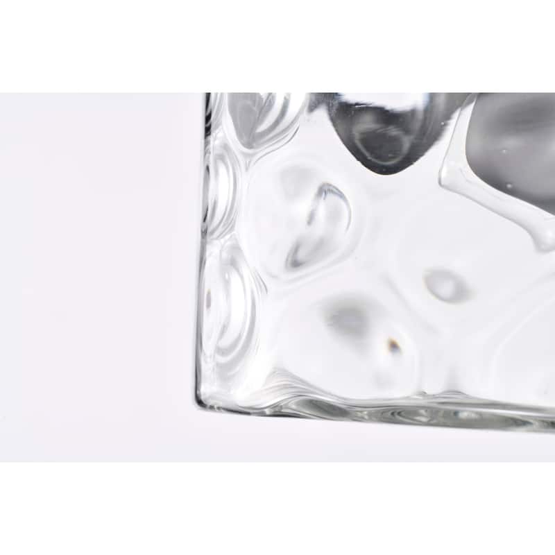 Moira 12 Inch Modern Matte Black Glass Shade Flush Mount with 2-Light