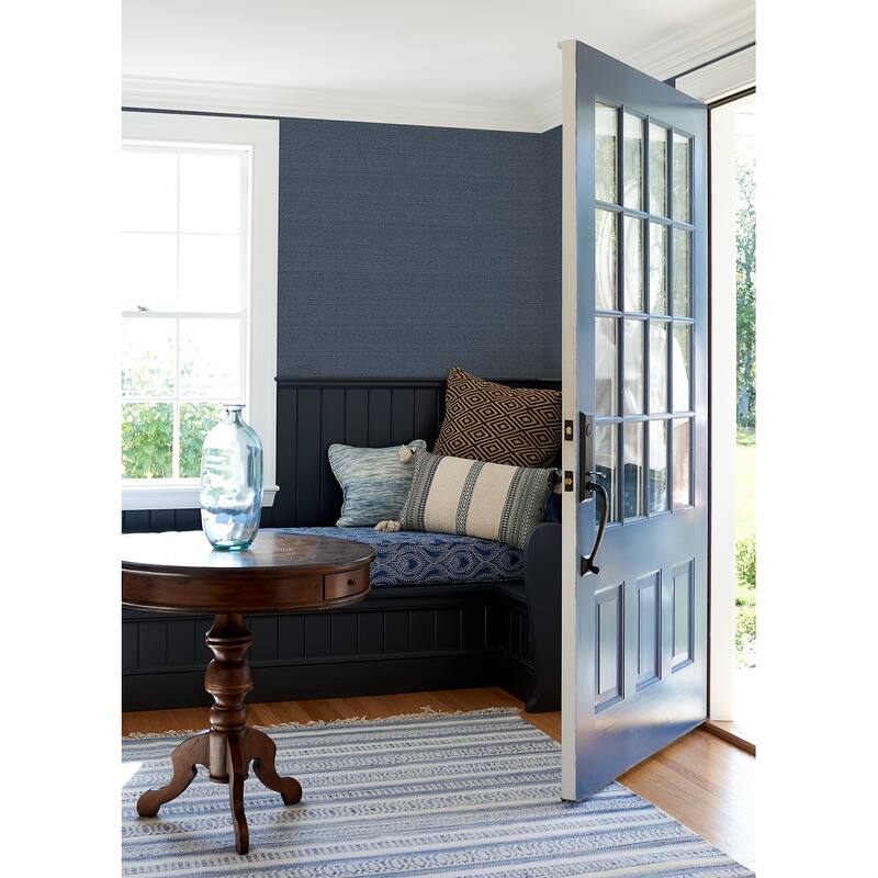 Chesapeake Balantine Navy Weave Wallpaper