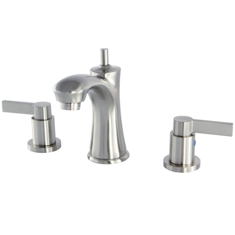 Kingston Brass NuvoFusion 1.2 GPM Widespread Bathroom Faucet with - Brushed Nickel