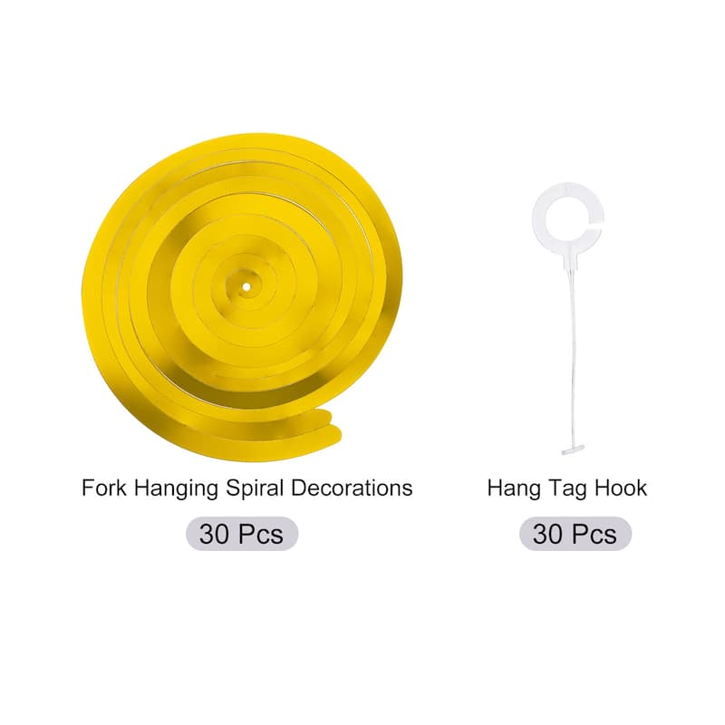 30 Pcs Gold Party Hanging Double Strip with Hang Tag Hook