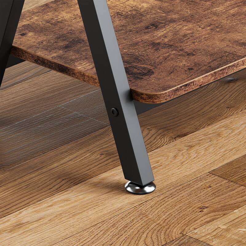 Sofa Tables Narrow Entryway Table with Storage Shelf and Metal Frame