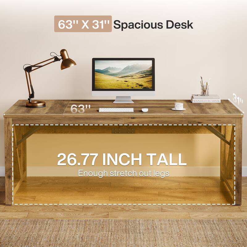 L Shaped Desk with Drawer Cabinet