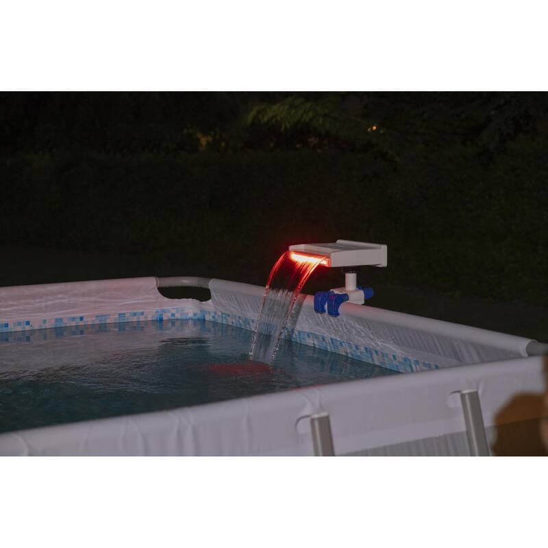 Bestway Above Ground Swimming Pool 7 Colored LED Relaxing Waterfall Cascade - 4.47