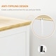 preview thumbnail 7 of 15, HOMCOM Modern Sideboard with Drawers, Buffet Cabinet with Storage Cabinets, Rubberwood Top and Adjustable Shelves, White