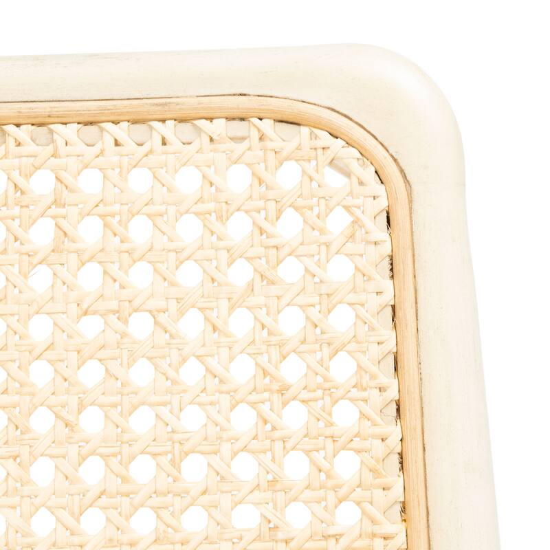 SAFAVIEH Reinhardt Rattan Cushion Dining Chair (Set of 2) - 19" W x 17.5" L x 32" H