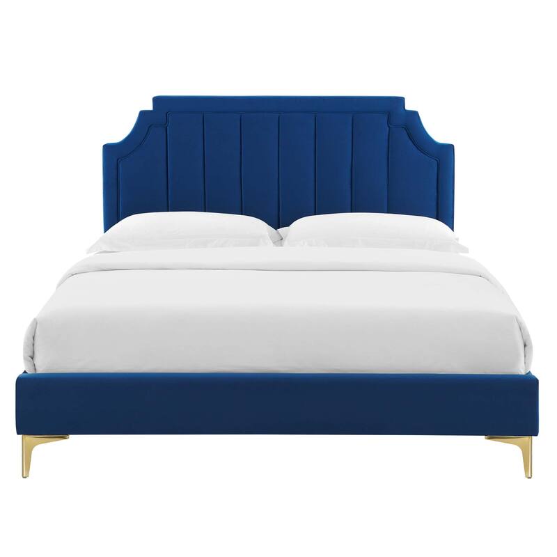 Sienna Performance Velvet Twin Platform Bed