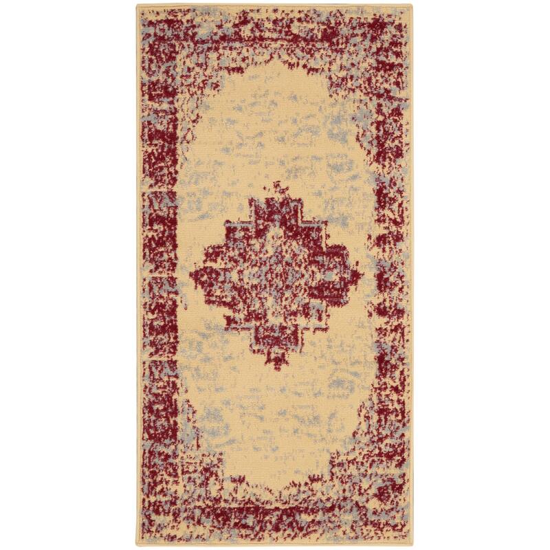 Nourison Grafix Distressed Vintage Medallion Area Rug
