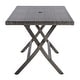 preview thumbnail 25 of 59, SAFAVIEH Outdoor Akita Folding Table with Umbrella Hole - 54.6" x 31.2" x 28.08"