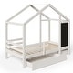 preview thumbnail 13 of 12, Nordic Creative Twin Size House Bed with Blackboard and Drawers Storage Bed Frame for Kids, Teens, Girls, Boys