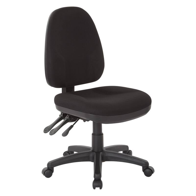 Dual-function Upholstered Cushioned Ergonomic Task Chair - icon black