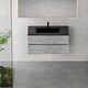 preview thumbnail 31 of 75, GDFStudio - Carter Floating Bathroom Vanity with Quartz Sand Countertop & Soft-Close Drawers