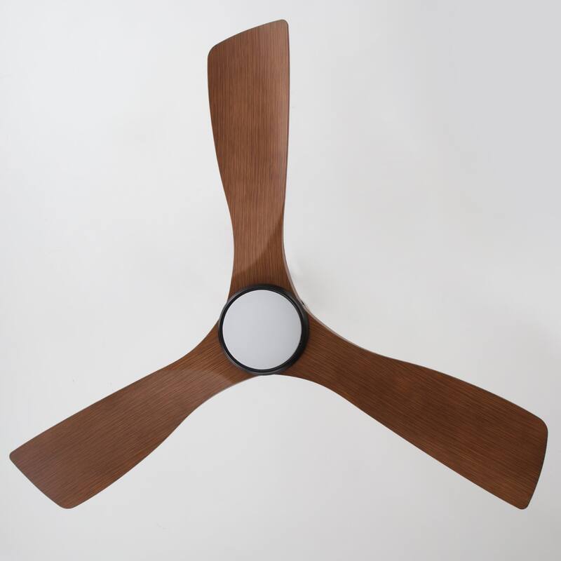 42" Indoor/Outdoor Black Modern Plug-In Ceiling Fan with Light