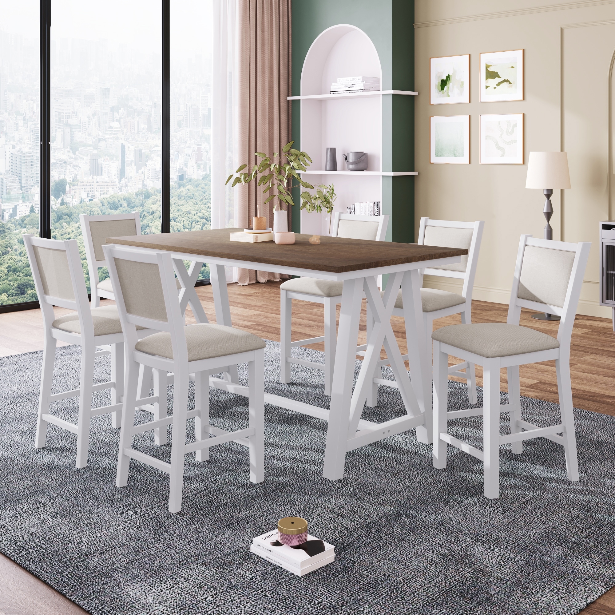 White colour clearance dining table