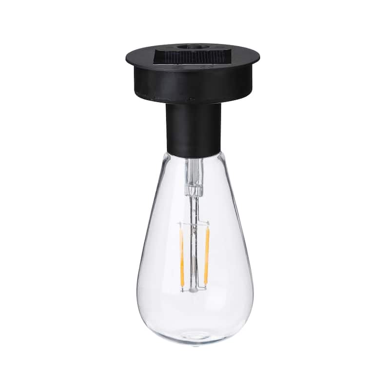 Glitzhome 9.75"H Metal Wire Solar Powered Outdoor Hanging Lantern