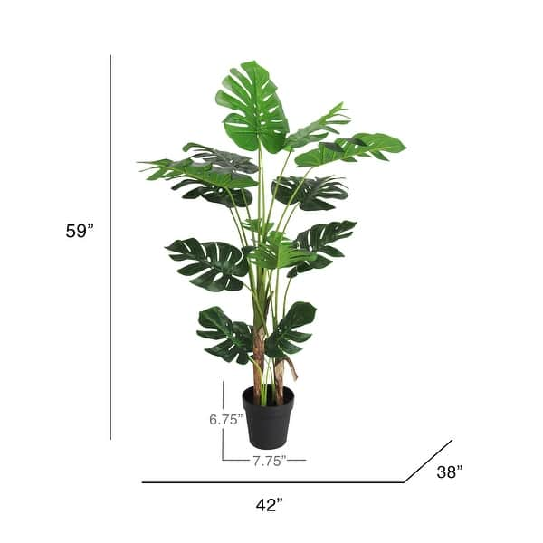 5ft Real Touch Artificial Split Leaf Philodendron Monstera Plant in ...