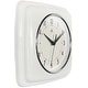 preview thumbnail 42 of 146, Infinity Instruments Retro 9.25-inch Square Wall Clock - 9.25 x 1.875 x 9.5
