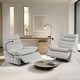 preview thumbnail 21 of 26, Genuine Italian Leather Match Power Swivel Rocker Recliner (Set of 2)