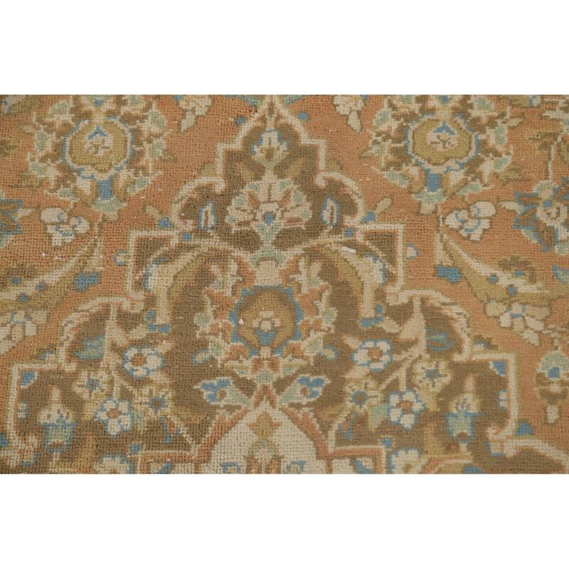 Traditional Kashan Persian Vintage Rug Handmade Wool Carpet - 6'6"x 9'6"