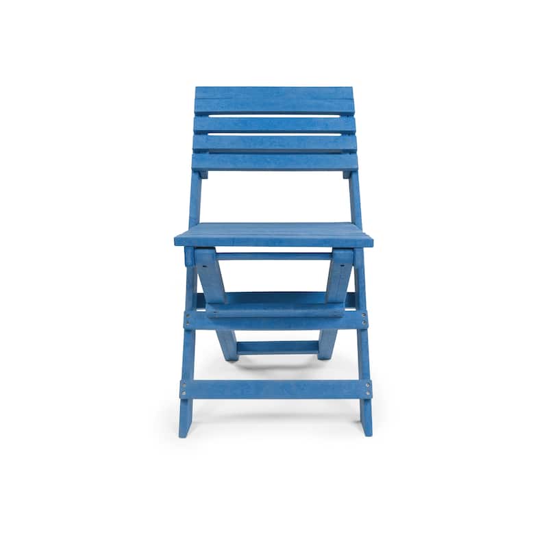 Las Cabos Fully Assembled All-Weather Recycled HDPE Outdoor Folding Bistro Chair