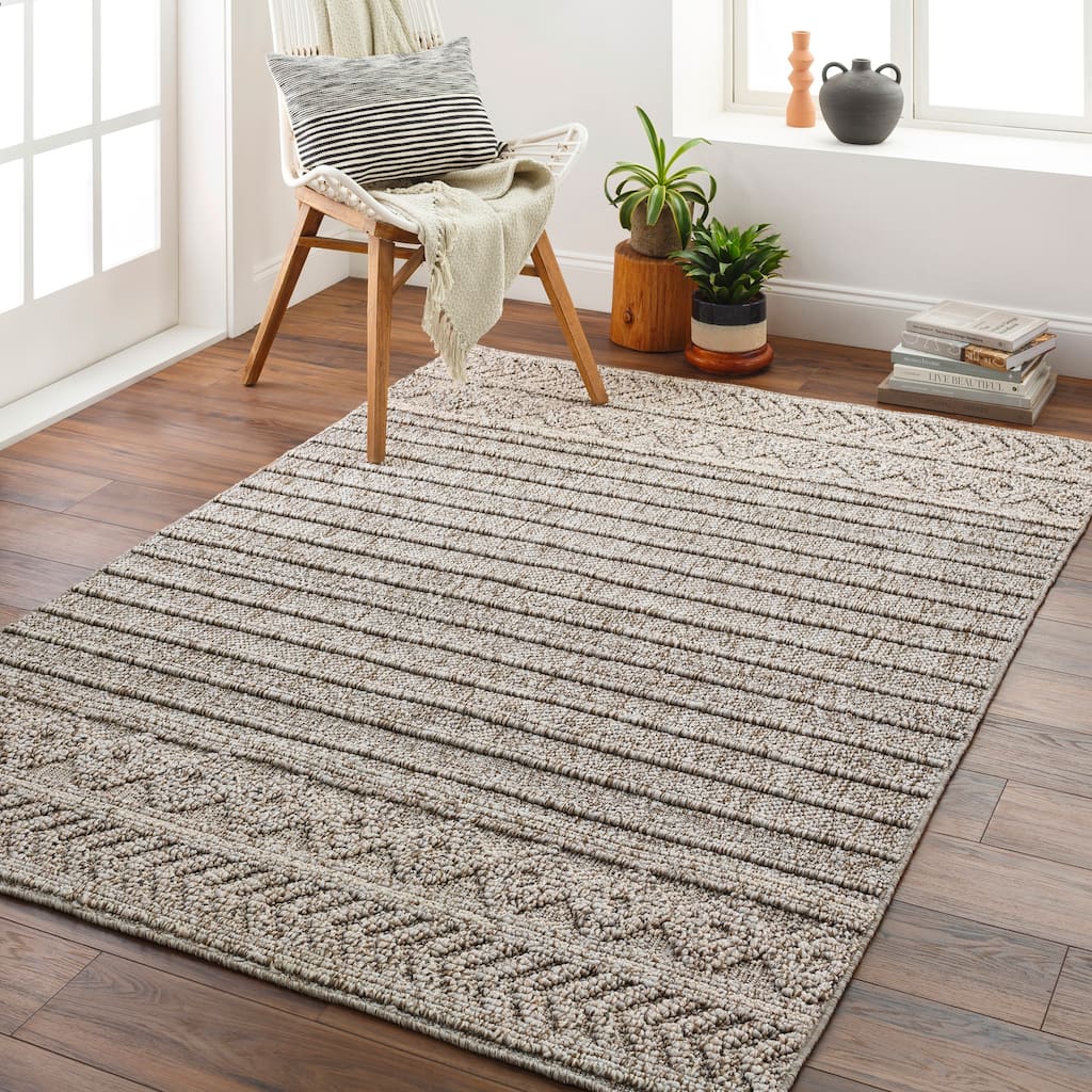 Livabliss Sarasota Outdoor Safe Striped Area Rug