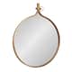 Kate and Laurel Yitro Round Wall Mirror - 30x37 - Gold