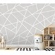 preview thumbnail 4 of 6, REMIX Walls by Katie Hunt Modern Lines White on Dove Grey Wall Mural
