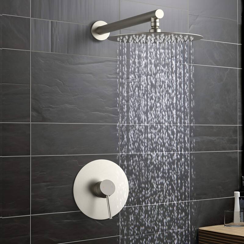 Circular Pressure Balanced Single Function Shower System with Rough In Valve