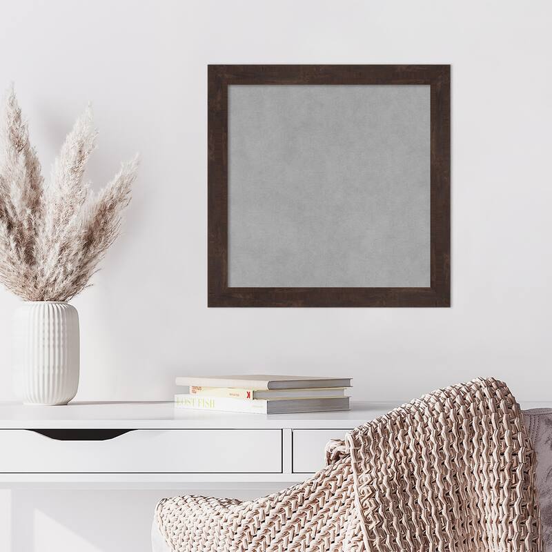 Amanti Art Fresco Dark Walnut Framed Magnetic Board