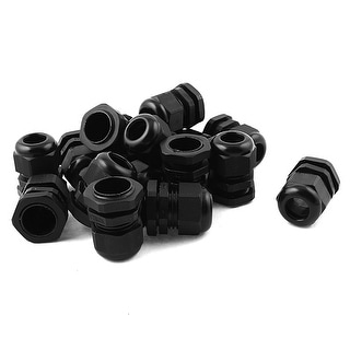 Lot De 20 Glandes Étanches M18x1,5 Pour Câbles - Diamètre 10mm, Plastique Noir - Marque Uxcell