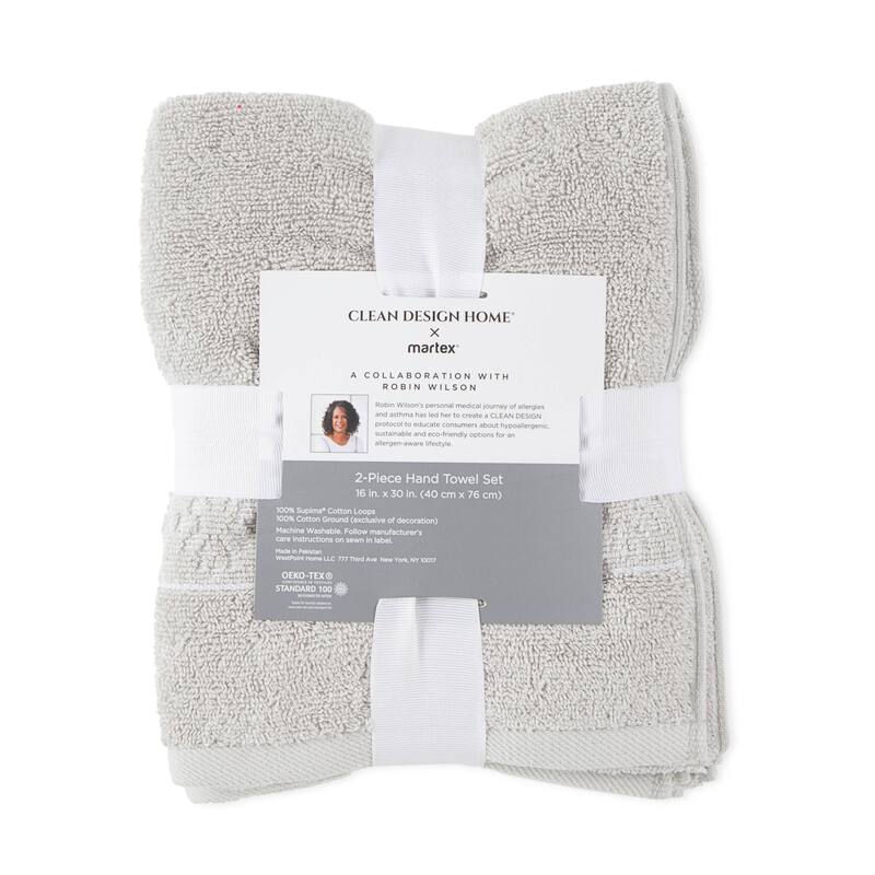 Clean Design Home x Martex 2-Pack Hand Towel Set