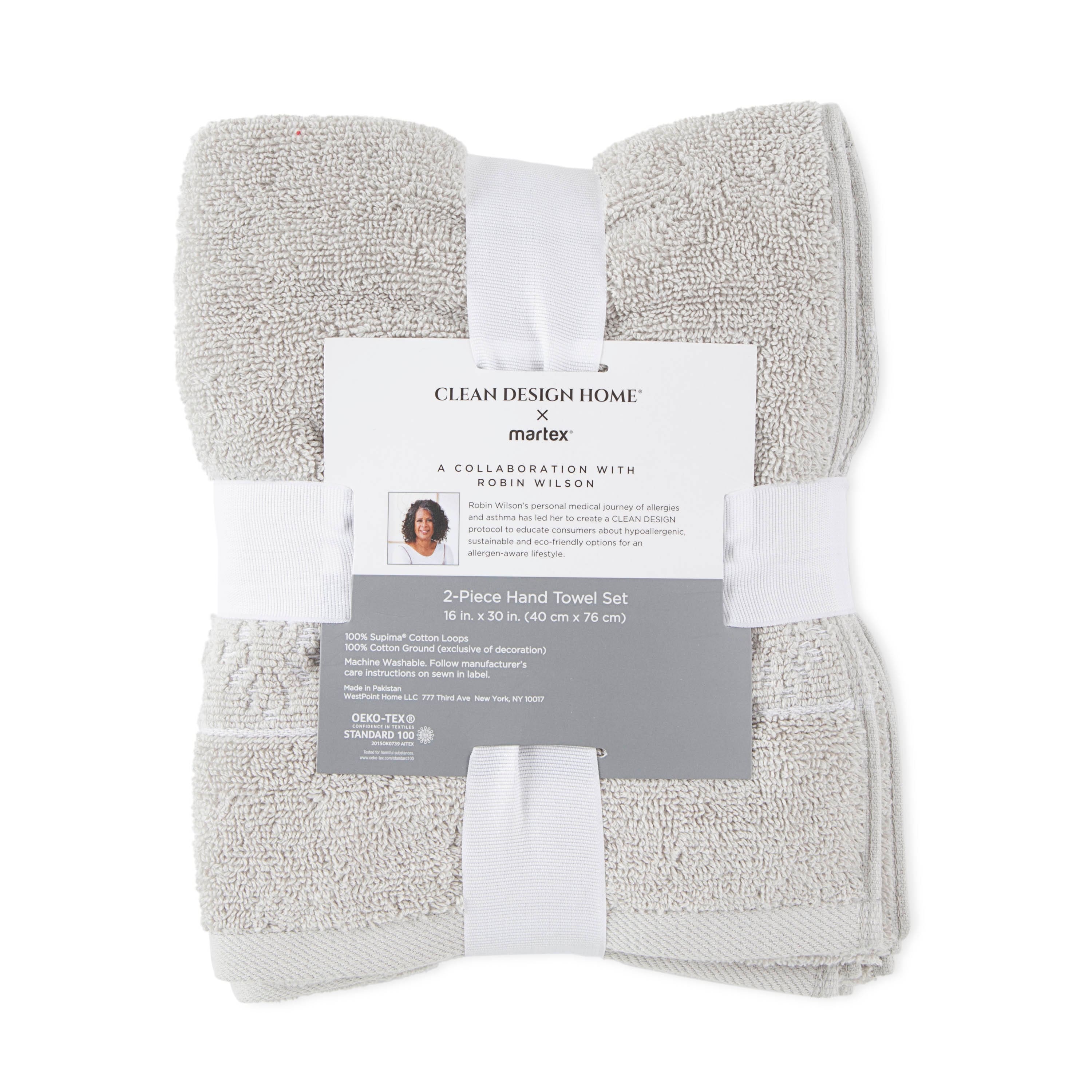 Clean Design Home x Martex 2 Pack Hand Towel Set On Sale Bed Bath