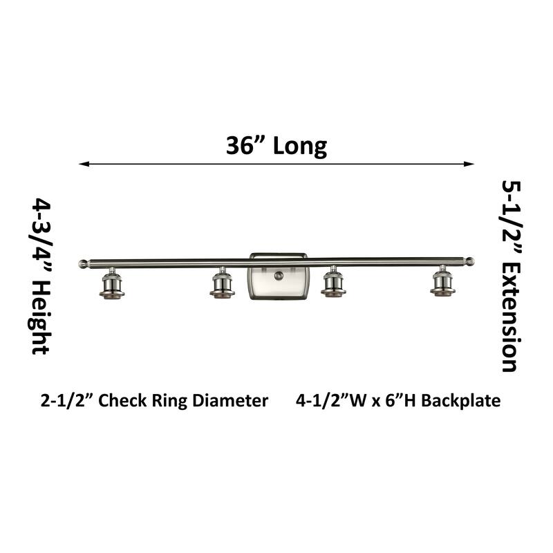 Innovations Lighting Endless Possibilities Ballston - Brookhaven Almond - 4 Light 36" Bath Vanity Light